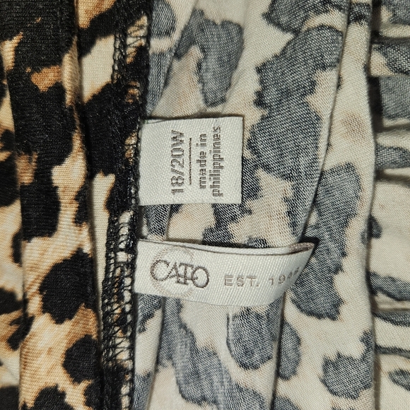 Cato Womans Long Sleeve Cheetah Print Cardigan Size 18W/20W - Picture 11 of 12